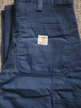 Carhartt Navy Straight-Leg Chinos Carpenter Pants Size 29x32